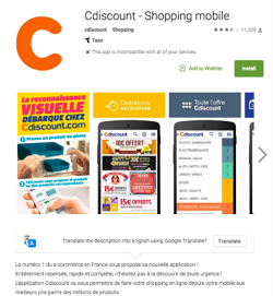 Cdiscount Shopping Mobile 